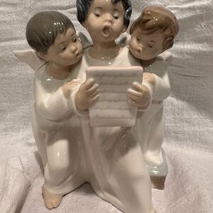 Lladro Three Choir Angels Retired 4542 porcelain figure